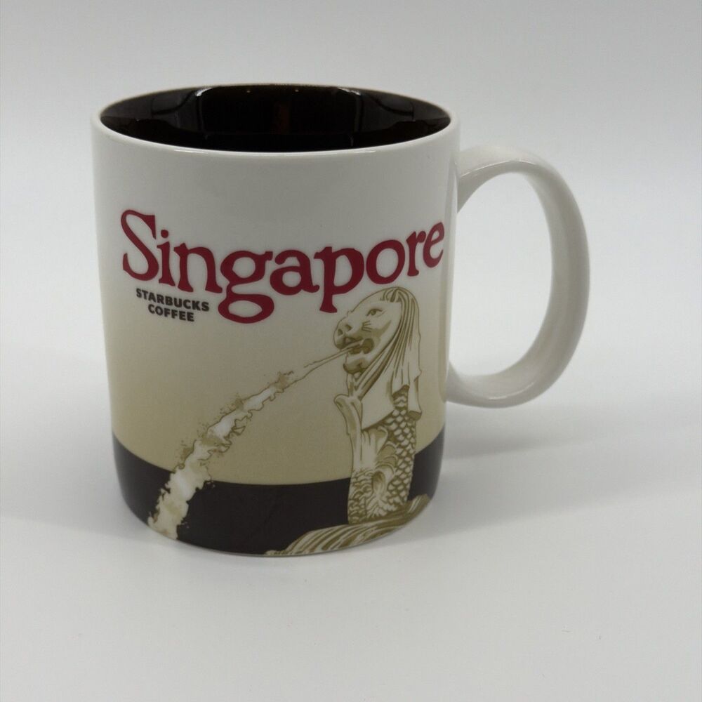 Starbucks Singapore V1 Mug Global Icon Collector Series 16oz SKU 2010 Brown